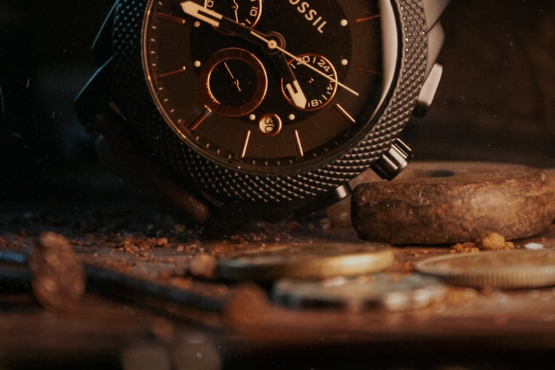 Chronograph watch with multiple subdials and a tachymeter